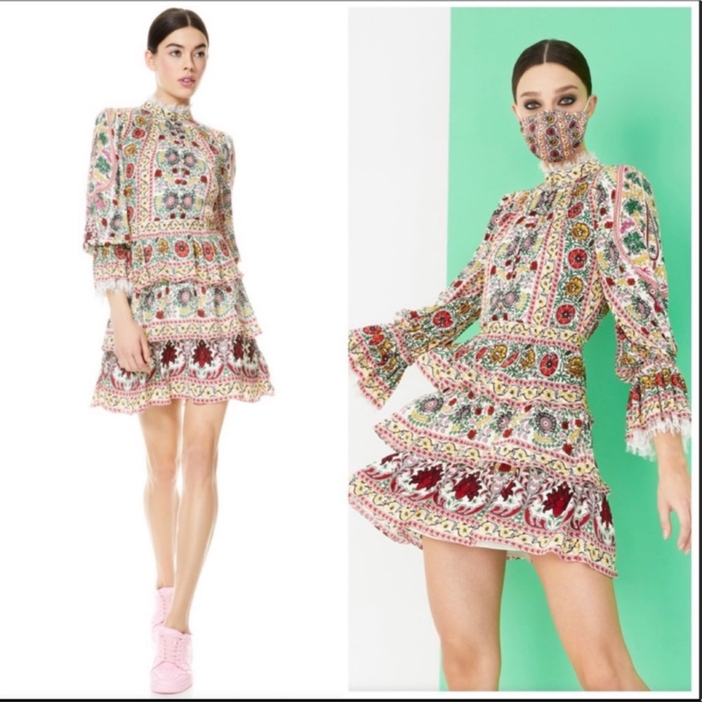 Alice + Olivia Lawson tiered dress